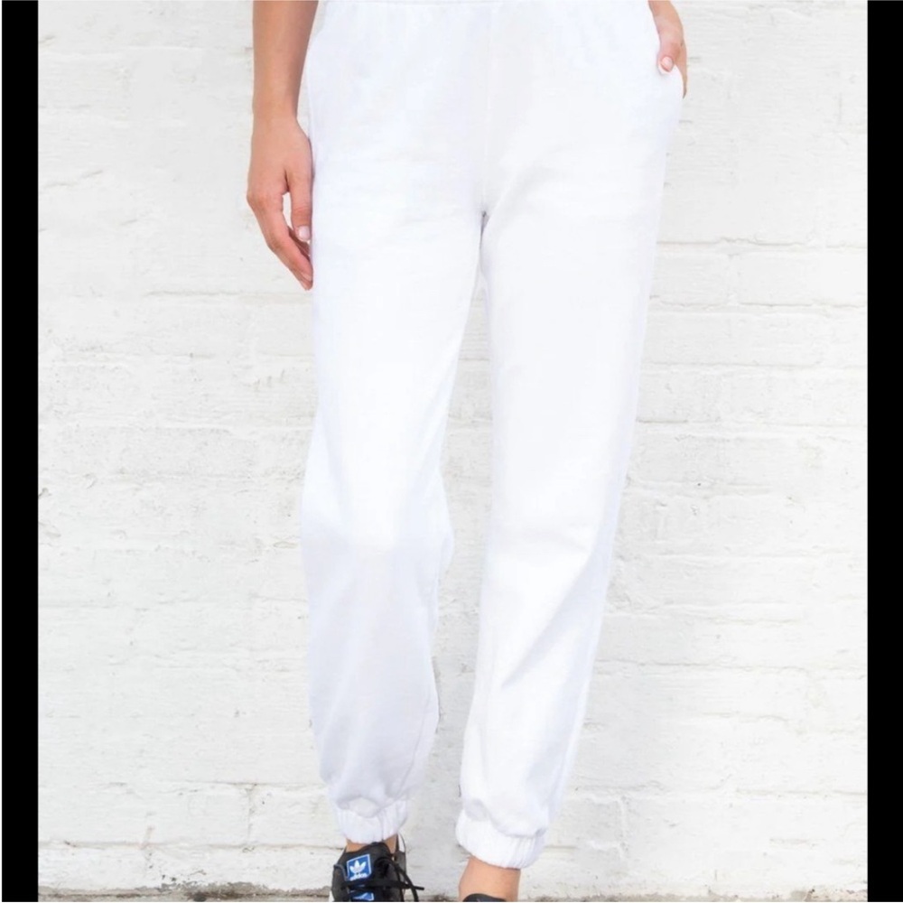 brandy melville white rosa sweatpants